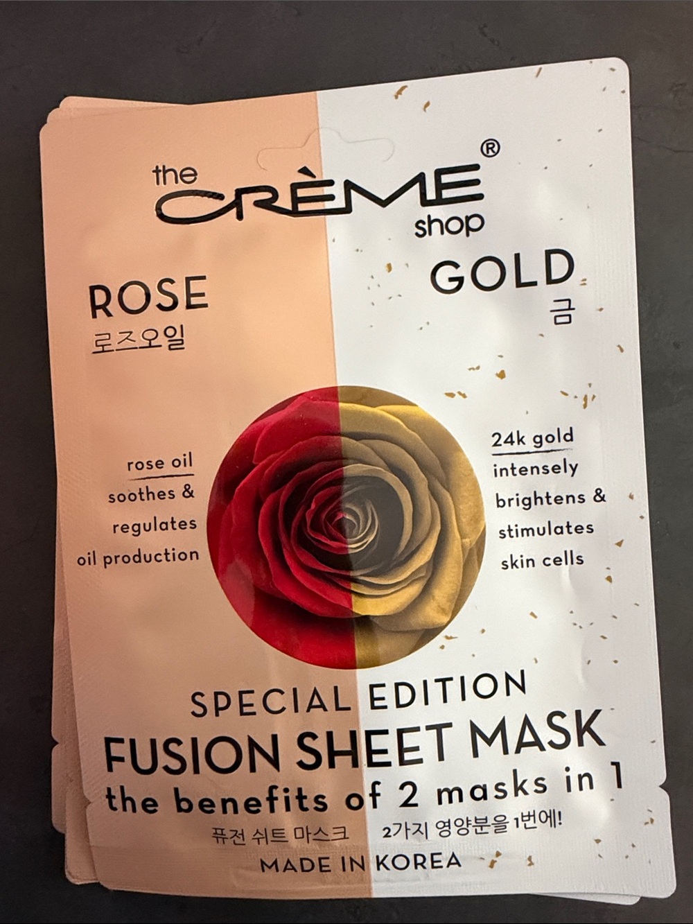 Rose & Gold Fusion Sheet Mask - Rose/Gold